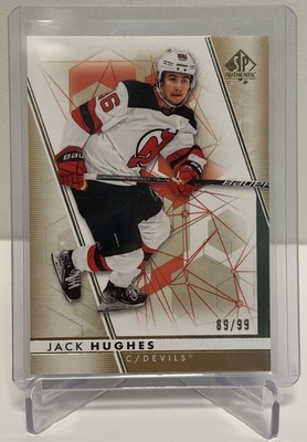 2022-23 Jack Hughes UD SP Authentic Limited Gold Upper Deck /99 NJ Devils 🥇