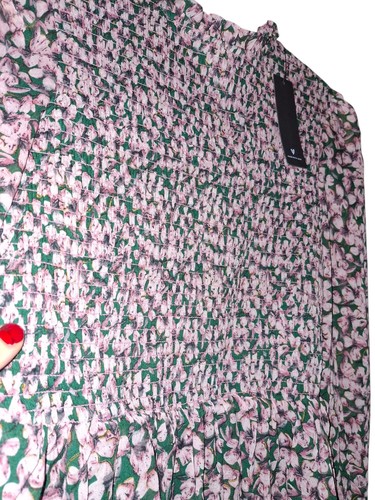 Lulus S Dress Fall Floral Pink Mauve Green Peasent Knee High Nwt - Picture 4 of 10