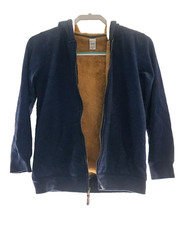 Carters Boys Size 14A Blue Fully Lined Zip Up Hoodie with Pockets