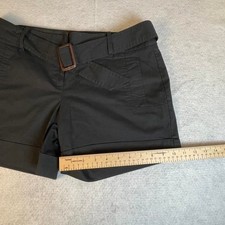 The Limited black cotton spandex shorts with belt and cuffs size 6