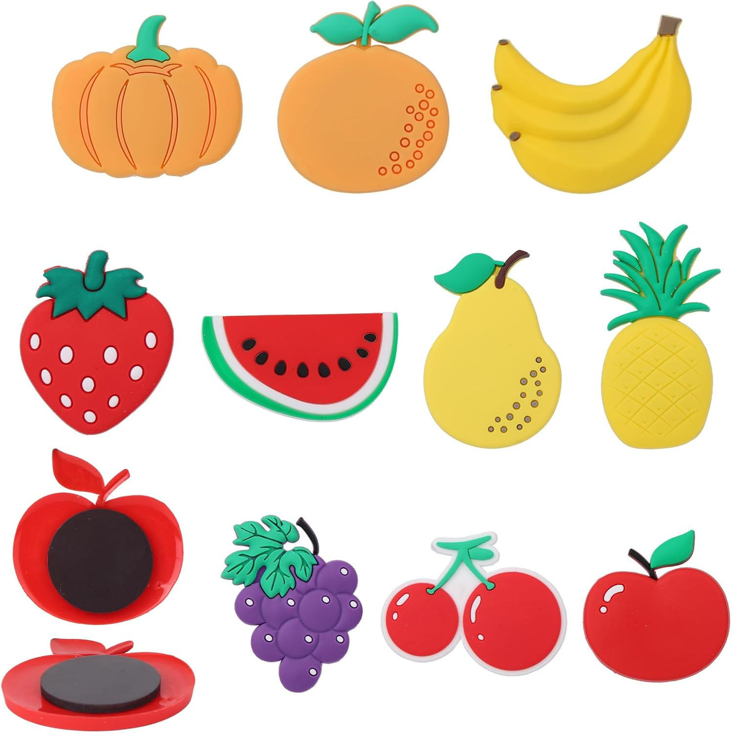 10Pcs Fruit Refrigerator Magnets, Waterproof PVC Large Size Cute Decorative Frui