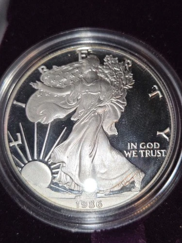 1986 LIBERTY 1OZ Bullion PROOF  GEM .999 Silver Eagle S