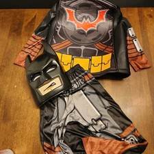 Batman Lego Movie Classic Deluxe Costume kids mask tunic Pants Medium 7-8 M