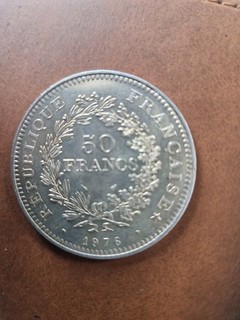 pièce 50 Francs Hercule Argent 900‰ 90 g 1976