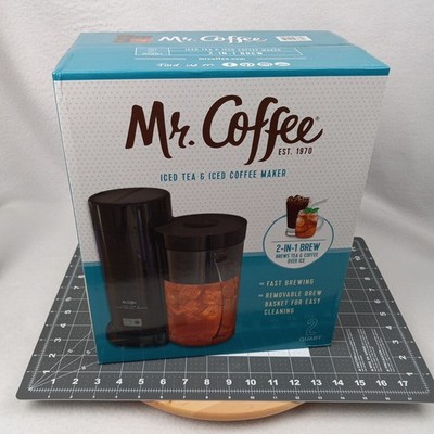Mr. Coffee TM1 2 Qt Iced Tea & Iced Coffee Maker Black NEW