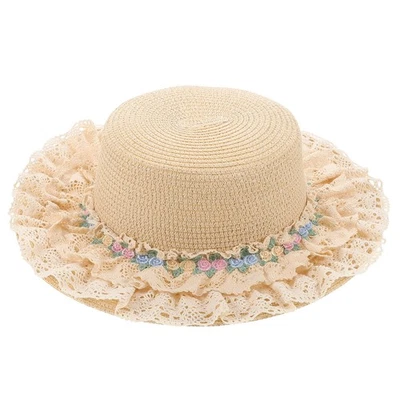 Bonnets D'été Chapeaux Bob En Paille Pour Femmes Seau De La Plage Lady - Photo 1/4