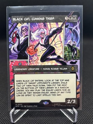 Black Cat, Cunning Thief (Borderless) Normal R Marvel's Spider-Man 222 NM