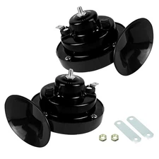 300DB Black Super Loud Car Horn 12V Waterproof Power Double Horns for Car