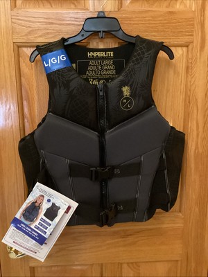 Hyperlite Wake Co.  Black / Gray Life Vest Women s Large 40 -44  HGT1-157