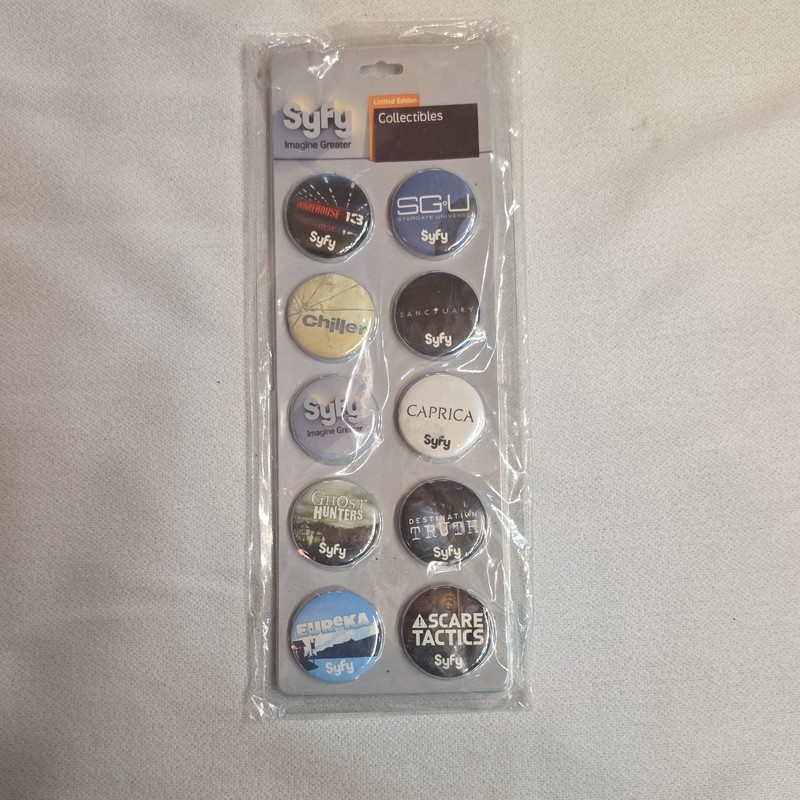 Syfy Limited Edition Collectibles Pinback Button Set, Multiple Designs