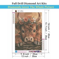 5D Diamond Painting Kits for Adults, Highland Cow Diamond Art for