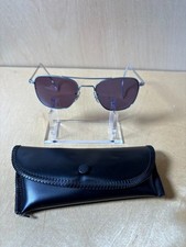 Vintage AO Command USA 6 1/2 Aviator Sunglasses Purple Lens Case