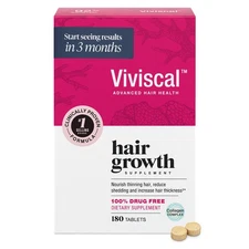 Viviscal Hair Growth Supplements for Women Drug-Free, 180 Tablets, 90-Day Supply