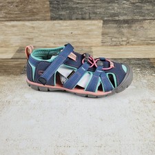 Keen Seacamp II CNX Kids Strappy Sandals Sz 2 Coronet Blue Hot Pink Waterproof