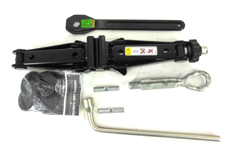 Mini Cooper Countryman 2012 12 kit de gato de neumático de repuesto con kit de herramientas OEM Foto 2 de 4