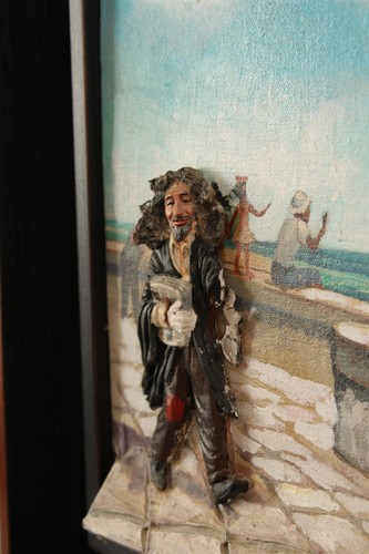1976 Signed Haydee Scull Cuban Folk Art 3D Sculpture Diorama Street Painting, NR - Picture 5 of 11