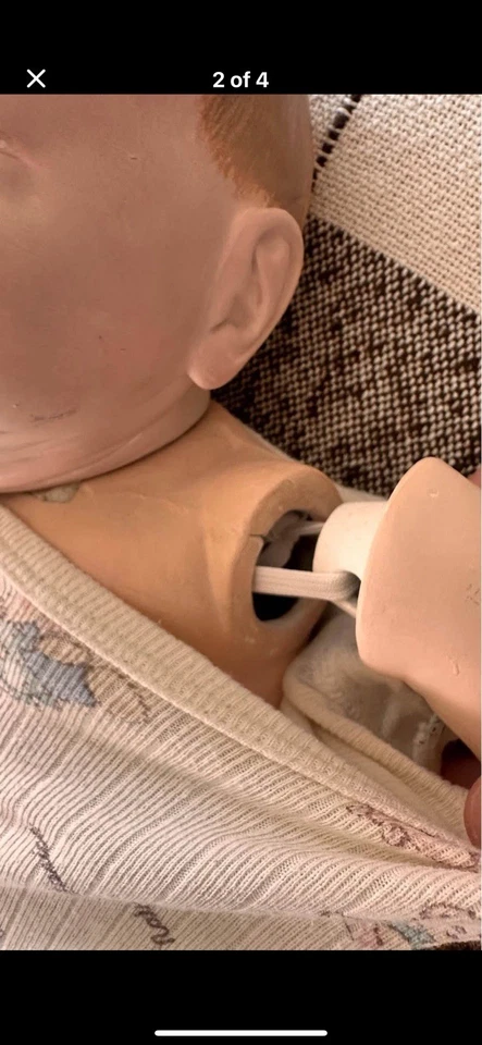 Old porcelain newborn doll - Image 2 of 4