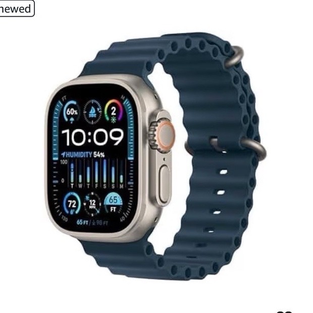 Apple Apple Watch Ultra 2 GPS + Cellular 49mm Titanium Silver Case Blue Band-image