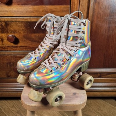 Impala Damen Rollschuhe Marawa Rose Gold Holographic Vegan UK 7 EU 39