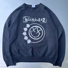 2000s Y2K Black and white Blink 182 crewneck sweatshirt