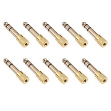 6.35mm Male to 3.5mm Female Audio Jack Adapters 10 Pcs in One Package, the Pric
