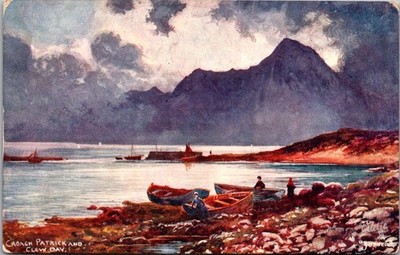 Croach Patrick and Clew Bay, County Mayo Tuck 7799 Vintage Postcard Z12