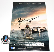 MATTHEW MCCONAUGHEY SIGNED 'INTERSTELLAR' 12x18 MOVIE POSTER 1 BECKETT BAS COA