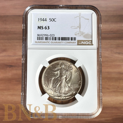 1944 Walking Liberty Half Dollar NGC MS63 Toning!