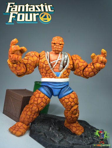 marvel legends FANTASTIC 4 THING ARMOR 8 INCH CUSTOM FIGURE commission job - Picture 9 of 11