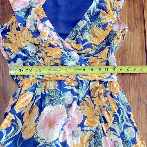 Mini Vestido Anthropologie Cecilia Pettersson Envolvente Talla Pequeña Floral Tropical - Imagen 9 de 13