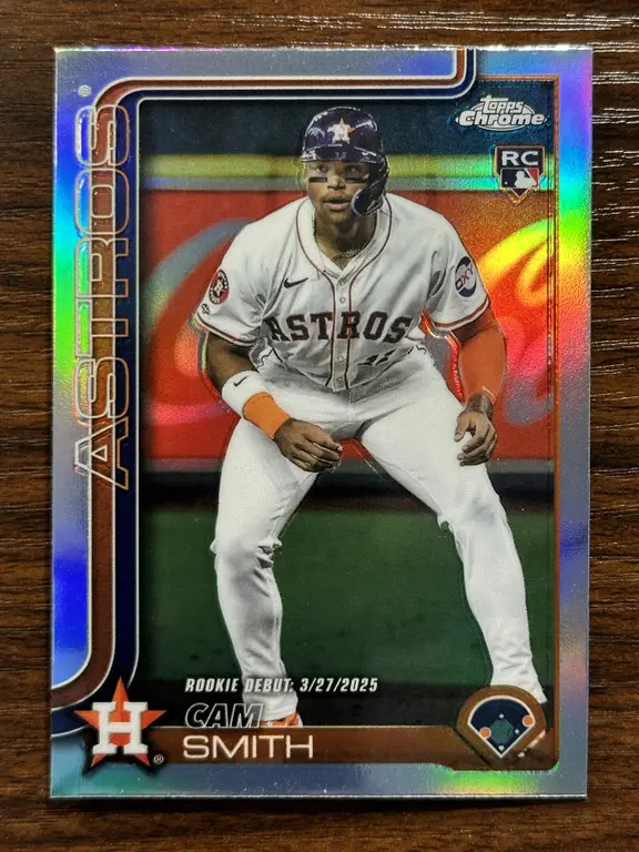 2025 Topps Chrome Update Cam Smith Astros Base Rookie Debut RC Refractor #USC19