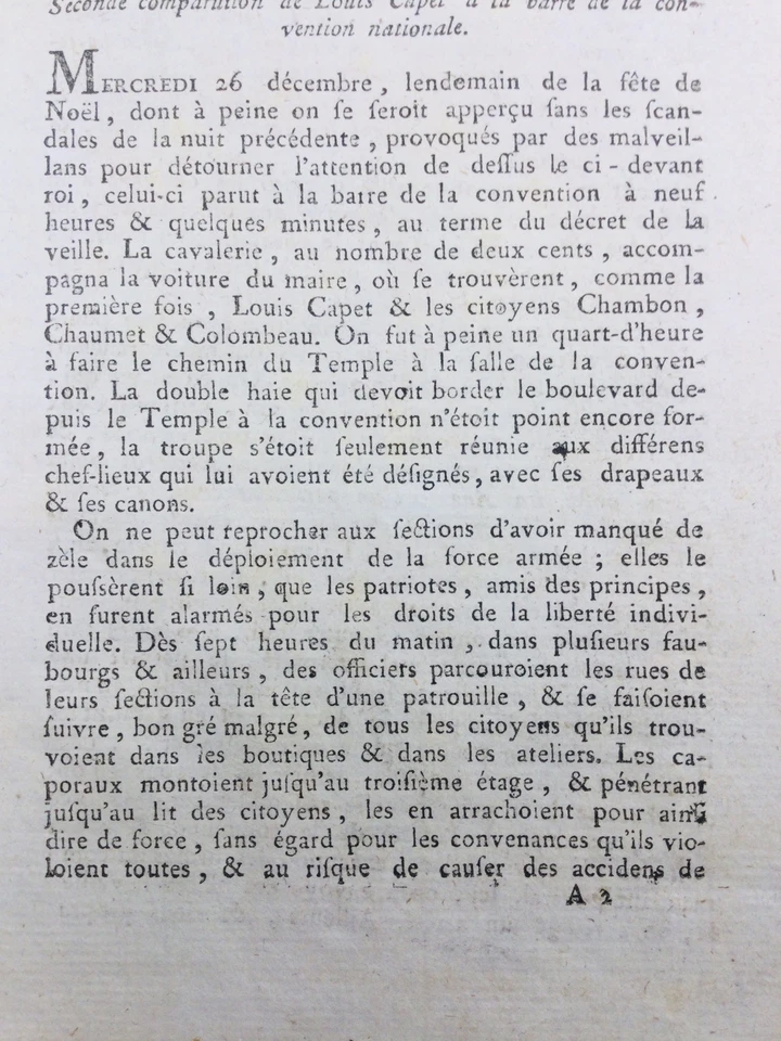 Procès de Louis XVI 1792 Rare Plaidoirie de l’avocat De Sèze Santerre Révolution - Photo 2/4
