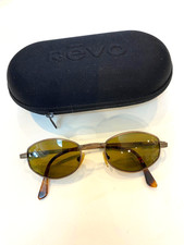 Pre-owned vintage Revo Atherton 1211/036 oval sunglasses bronze-tone metal frame