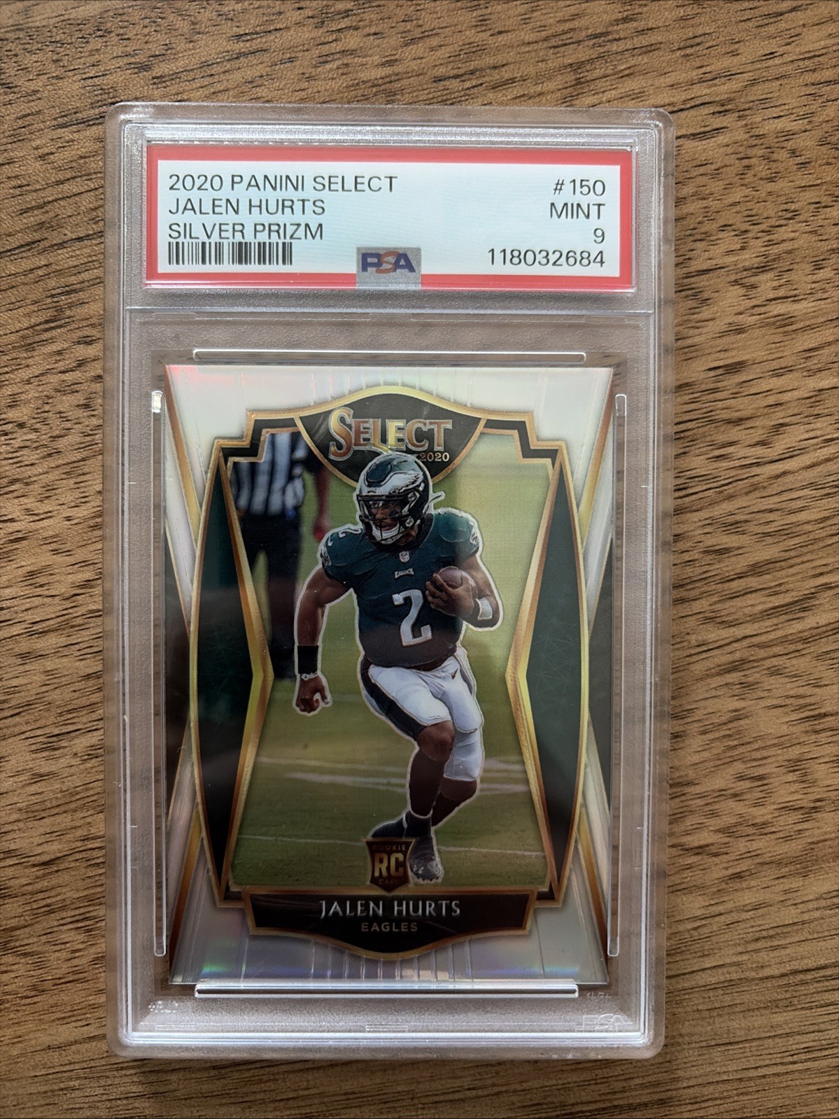 2020 Panini Select Jalen Hurts Silver Prizm #150 PSA 9 view 1