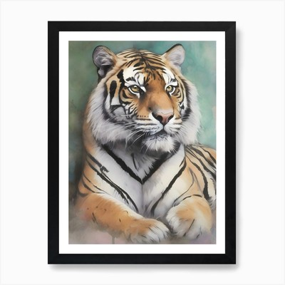 Tiger Royalty Kunstdruck gerahmt Wandbild Poster Leinwanddruck Bild