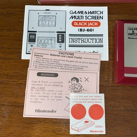Nintendo BJ-60 Multi-Screen handheld Blackjack game 1985  New In Box