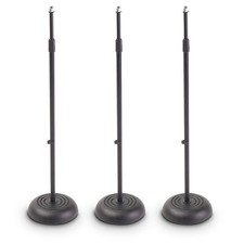 Proline MS235 Round Base Microphone Stand 3Pack Black