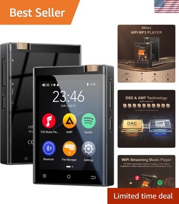 High-Resolution HiFi MP3 Player with Bluetooth & WiFi - 64GB Expandable to 1TB