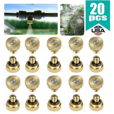 Mist Nozzle Garden Patio Misting System, Cooling Brass Nozzles (Pack Of 20)