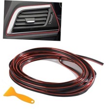 Car Interior Trim,Cars Decorative Strips,Car Accessories Automotive 16FT Red
