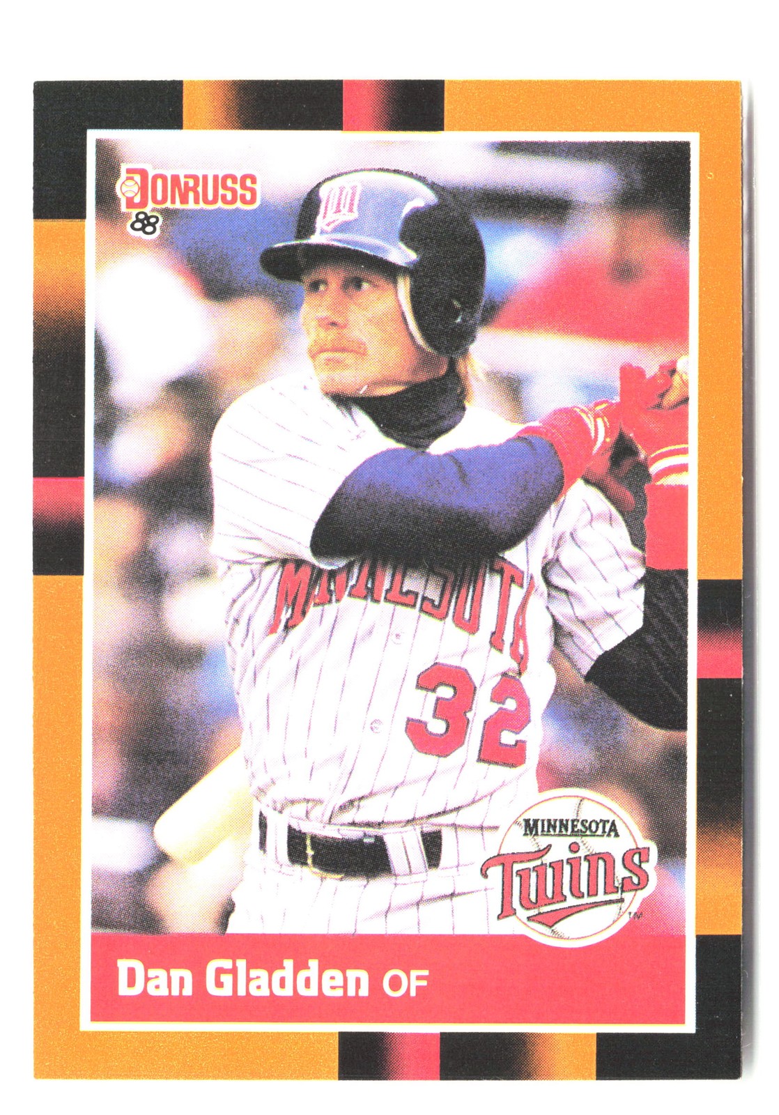 Dan Gladden 1988 Donruss Baseball's Best #130 Minnesota Twins