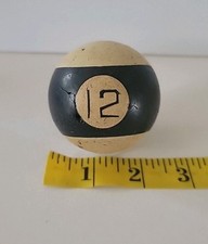 Vintage No. 12 Striped Purple White Pool Ball Billiard 2" Replacement G 