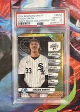 2024 Bowman Draft - Bowman Draft Night Hagen Smith Gold Refractor /50 PSA 10 Gem
