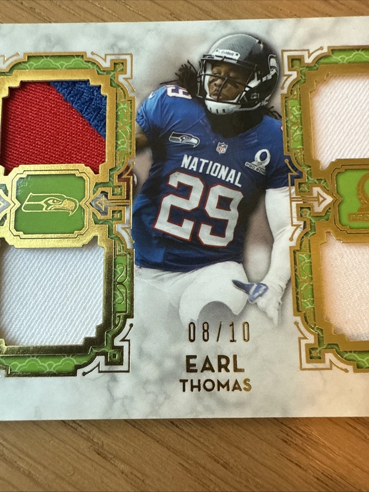 Colección Museo Topps 2013 Pro Bowl Multi Reliquia 8/10 Earl Thomas III #MPBQR-ET Foto 4 de 4