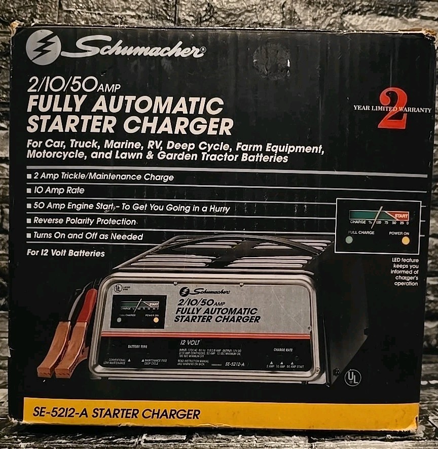 Schumacher SE-5212A Automatic Battery Charger 12V 2/10/50Amp