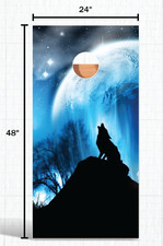 Wolf Cornhole Board Wrap LAMINATED Wraps Decals Vinyl Sticker 24.8"X48.8"