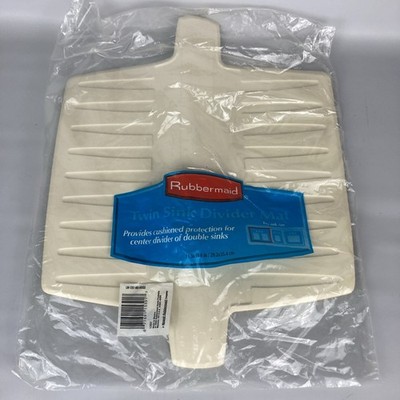 Vintage Rubbermaid Bisque 1297 Twin Double Sink Divider Mat