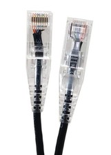 Cat 6 Ethernet Cable 25ft Ultra Slim UTP RJ45 LAN Patch Cord Network Black