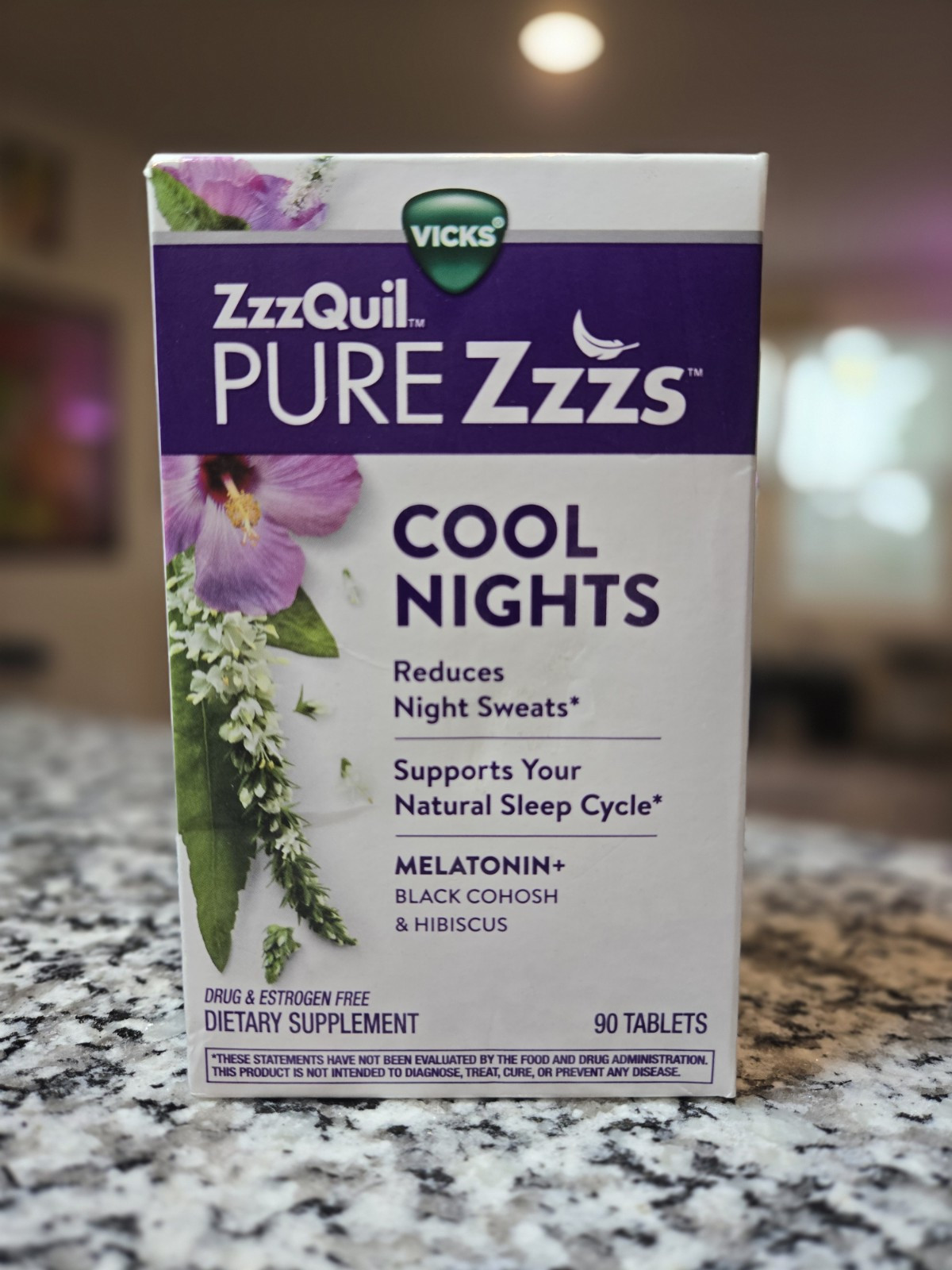 Vicks ZzzQuil Pure Zzzz COOL NIGHTS 30 Tab For Menopause Sweats