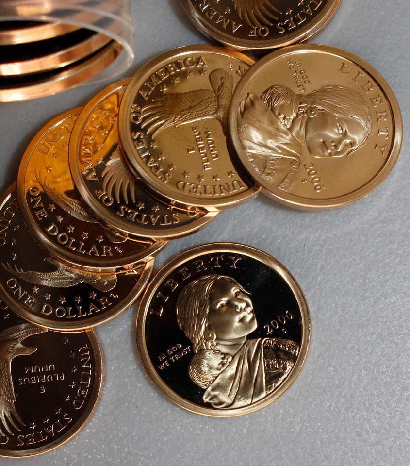 2006 S Sacagawea Native American $1 Coins Roll 25 Uncirculated Proof Dollars - Image 3 of 4